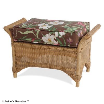PADMA'S PLANTATION- OUTDOOR RESORT OTTOMAN-HONEY OR CAFE FINISH