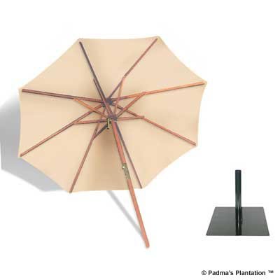 PADMA'S PLANTATION- OUTDOOR BAY HARBOR 9' UMBRELLA AND STAND