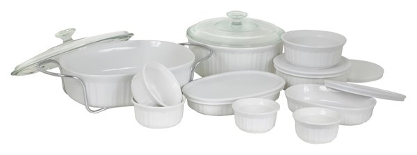 French White- 17-Pc Cookware Set