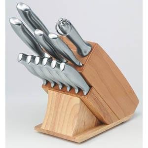 Chicago Cutlery- 12-Pc. Block Set - Polished Stainless Steel Handles