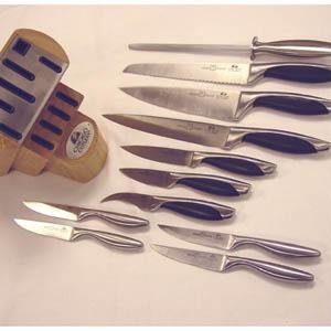Chicago Cutlery- 12-PC. Block Set - Stainless and Poly Combination Handles