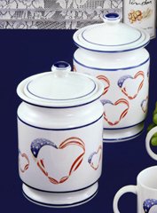 Reco- Cookie Jars Cookie Jar - Large Hearts or Small Hearts