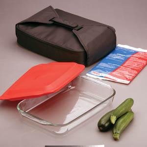 Pyrex Portable 5 piece black double decker set