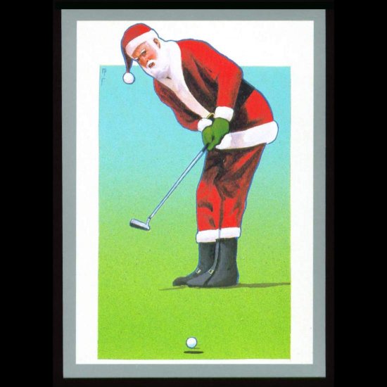 1991 Tuff Stuff Santa Claus Golf Card Very Scarce!