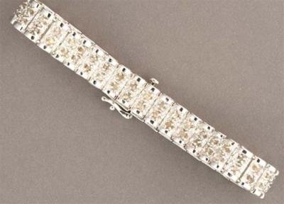 3 ctw. Diamond Sterling Silver Bracelet