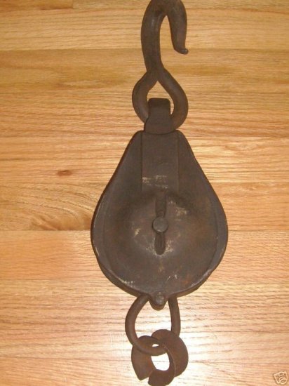 Vintage Block and Tackle Farm Pulley Barn Shop