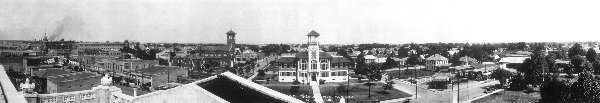30" Wide Black & White Panoramic Photo of City Hall in 1923