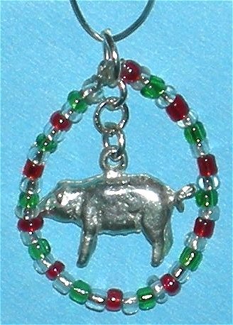 Charming Handcrafted Pig Pendant OOAK