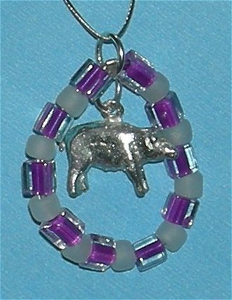 Handcrafted Pig Pendant OOAK