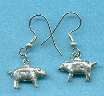 Handcrafted Pig Earrings