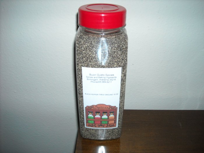 black pepper table ground 16 oz jar $11.99--spices seasonings & herbs