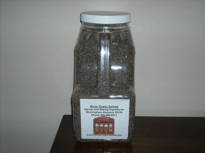 pepper black table ground 5 lb jar $35.16--spices seasonings & herbs