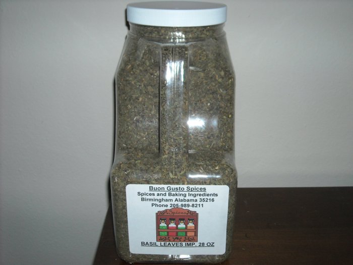 basil leaves whole 32 oz jar $17.75--spices seasonings & herbs