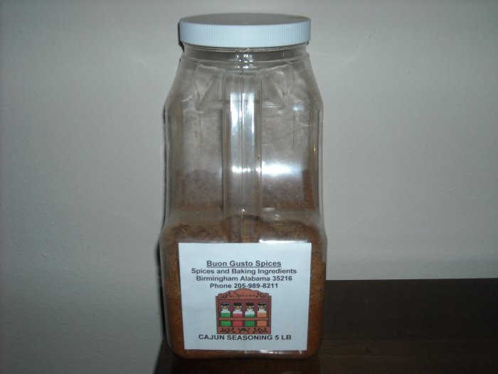 cajun seasonings 5 lb jar $20.00--spices seasonings & herbs