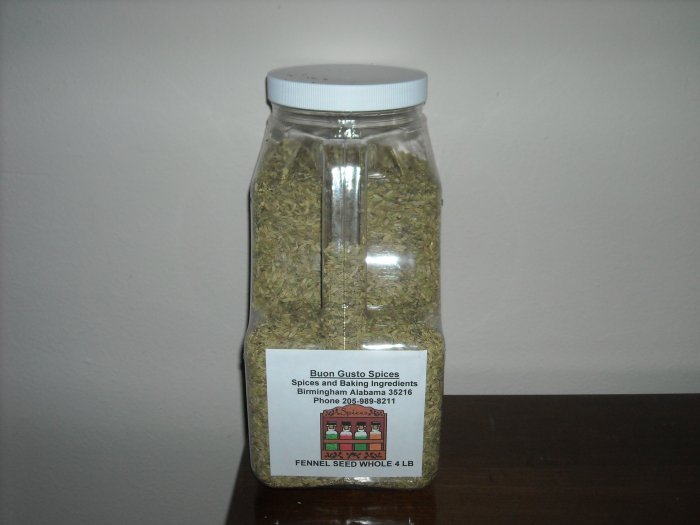 fennel seed whole 4 lb jar $13.95