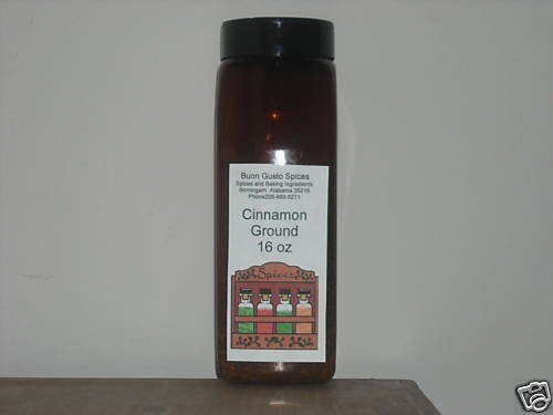 cinnamon ground 16 oz jar $11.99--spices seasonings & herbs