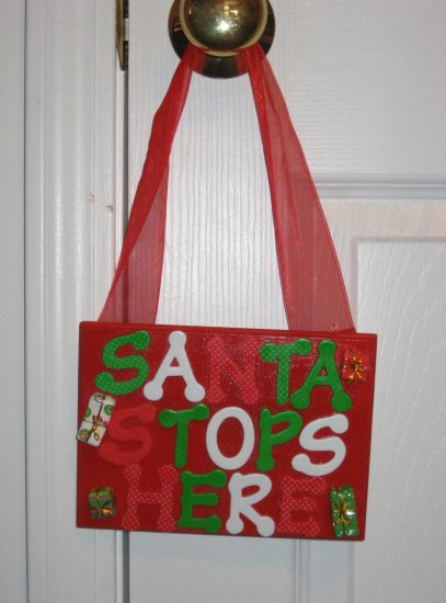 Santa Stops Here Sign