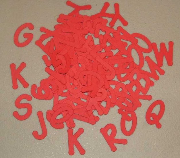 Scrapbooking Sizzix Lollipop Alphabet - Primary Red