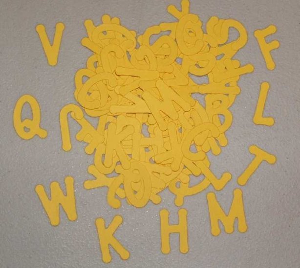 Scrapbooking Sizzix Lollipop Alphabet - Primary Yellow