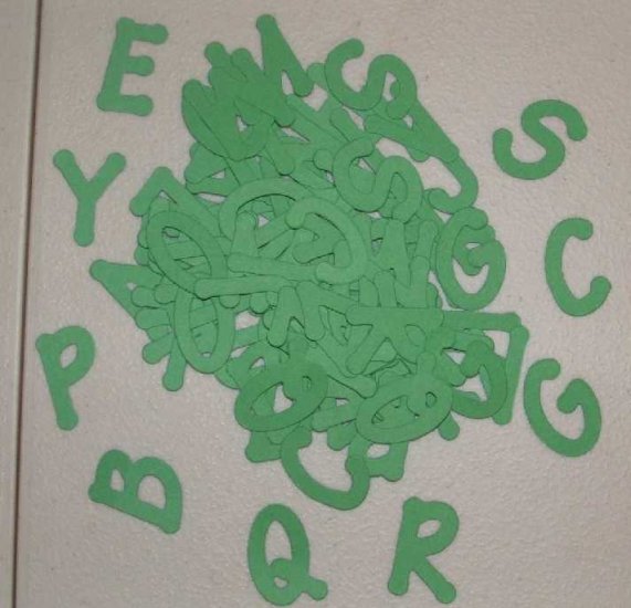 Scrapooking Sizzix Lollipop Alphabet - Primary Green