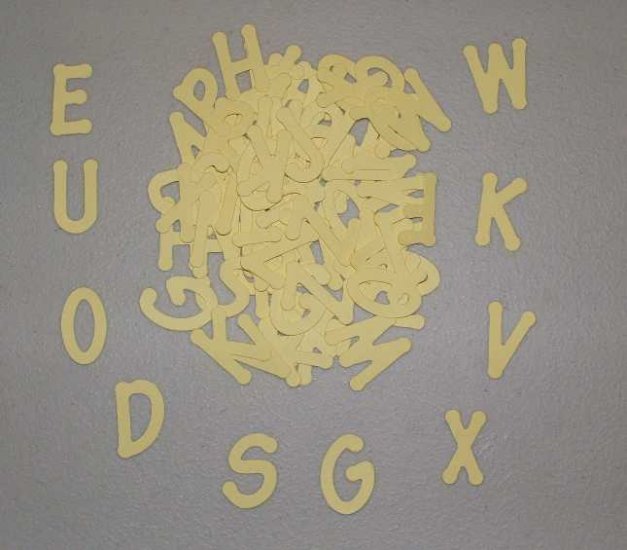 Scrabooking Sizzix Lollipop Alphabet - Pastel Yellow