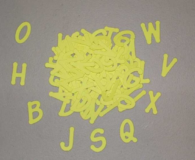 Scrapbooking Sizzix Lollipop Alphabet - Bright Yellow