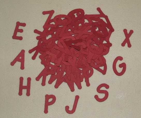 Scrapbooking Sizzix Lollipop Alphabet - Burgundy