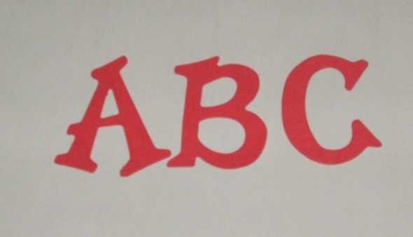 Scrapbooking Sizzix Fun Serif Alphabet - Primary Red