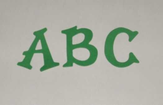 Scrapbooking Sizzix Fun Serif Alphabet - Primary Green