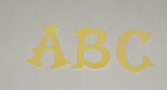 Scrapbooking Sizzix Fun Serif Alphabet - Pastel Yellow