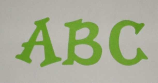 Scrapbooking Sizzix Fun Serif Alphabet - Bright Green