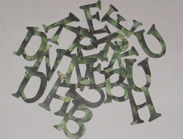 Scrapbooking Chipboard Fun Serif Alphabet - Ivy