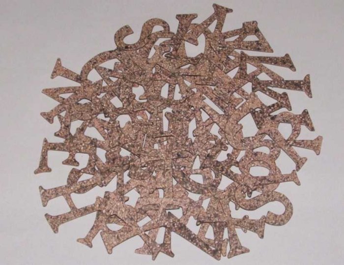 Scrapbooking Chipboard Fun Serif Alphabet - Sand
