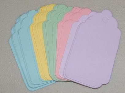 Scrapbooking Sizzix Scalloped Tags - Pastel Colors