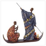 Masai on Boat Figurine