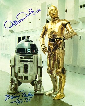 Signed C-3PO and R2-D2 Photo
