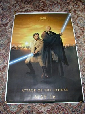 STAR WARS Bus Shelter Poster OBI WAN and MACE WINDU