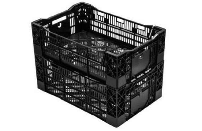 1 Bulb Storage And Export Crates Stackable Black Plastic Nursery Crate