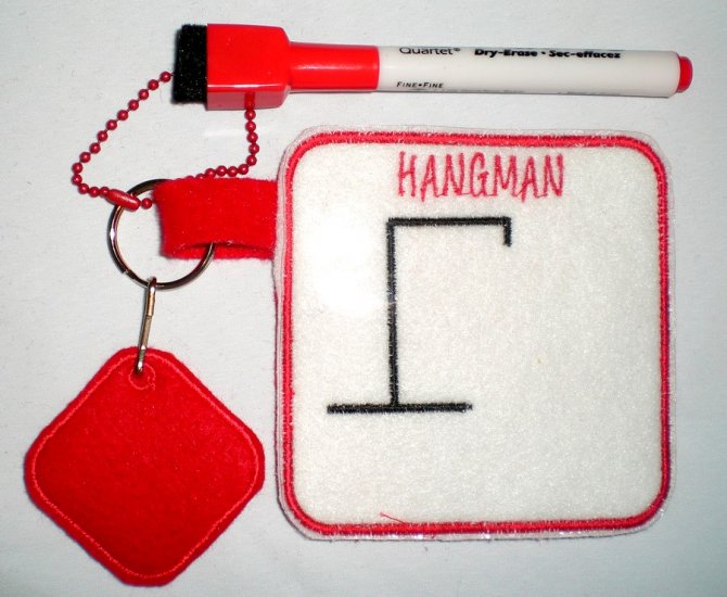 Hangman Machine Embroidery Design