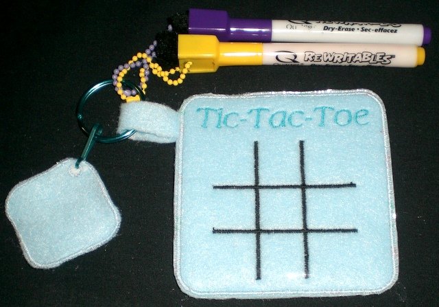 Tic-Tac-Toe Machine Embroidery Design