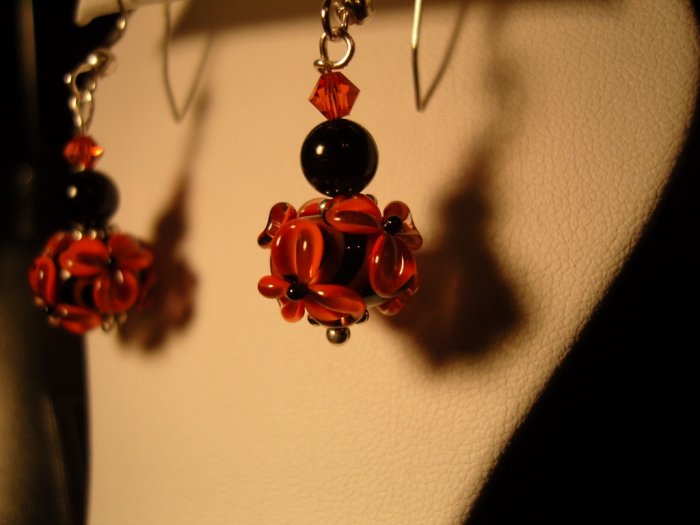 Midnight Coral earrings