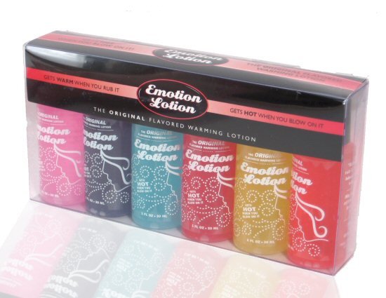 Emotion Lotion Flavored Warming Massage Oil / Lubricant 6 Flavor Sample Pack