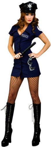 4 Piece Police Uniform Costume Dress