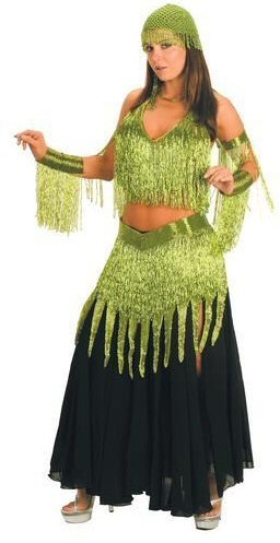 9 Piece Beaded Dancer Costume with Hanging Fringe
