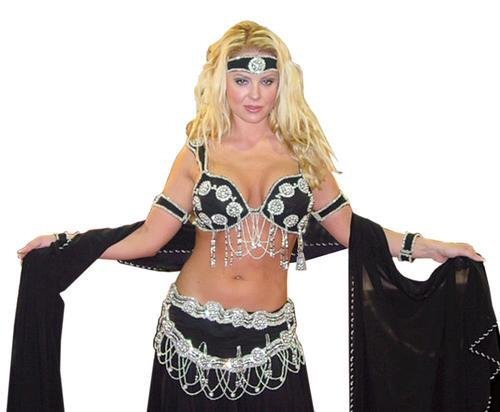 8 Piece Belly Dancer Outfit with Skirt and Scarf