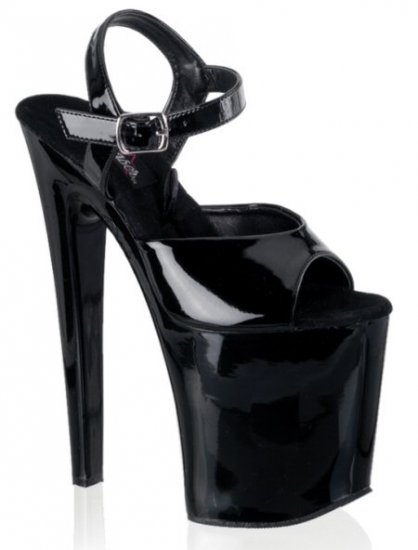 Women's Hollow 8 Inch Platform Shoes with Ankle Strap