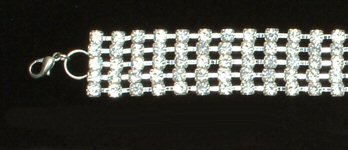 Five Row Rhinestone Belt with Clasp