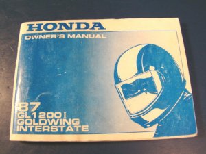 1987 Honda goldwing interstate owners manual #3