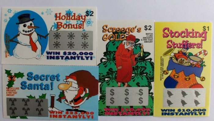 5 XMAS lottery tickets