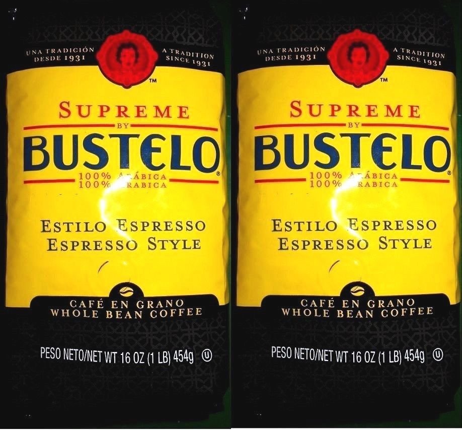 Lot Of 2 16oz BUSTELO 2023 Supreme Espresso Premium Whole Bean Coffee